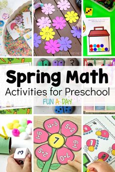 spring math activities for preschool and homeschool