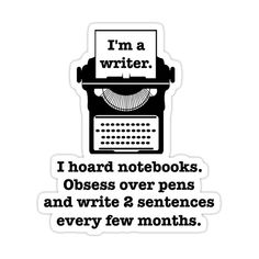 i'm a writer sticker