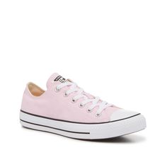 Converse-Chuck Taylor All Star Low-Top Sneaker Enjoy the classic style and sporty silhouette of the Chuck Taylor All Star sneakers from Converse! This brand features all the iconic features of the original, including a cap toe and vulcanized midsole. Now featuring a low-top design that makes it an easy add to your closet. Pink Converse Low Tops, Converse Chunky, Light Pink Converse, Cozy Slippers Boots, All Star Sneakers, Converse Low, Converse Low Tops, Pink Converse, Top Sneakers Women