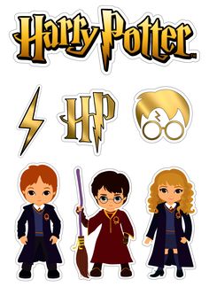 harry potter stickers are shown in this image