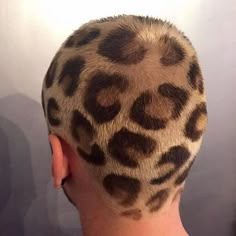 Cheetah Print Hair, Shaved Head Designs, Cheetah Hair, Buzz Cut Hairstyles, Hair Colour Design, Dyed Hair Men, Shaved Hair Designs, Leopard Print Hair, Buzzed Hair