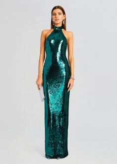 Cora Sequin Dress – Retrofete Ootd Birthday, Outfit Gala, Bridal Reception Dress, Green Sequin Dress, Teal Dresses, Australia Clothes, Bridesmaids Ideas, Long Sequin Dress, Bachelorette Party Bride