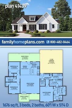 the floor plan for this house is very large and has two master suites on each side