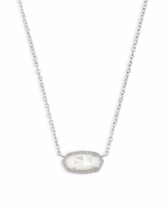 Elisa Silver Extended Length Pendant Necklace in Platinum Drusy | Kendra Scott Elisa Necklace, Elisa Pendant Necklace, Kendra Scott Necklace Elisa, Short Pendant Necklace, Kendra Scott Elisa, Silver Shorts, Kendra Scott Necklace, Ivory Pearl, Beaded Purses