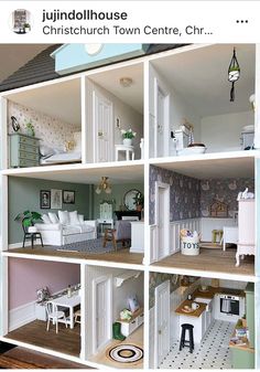 the dollhouse is made up of many different rooms