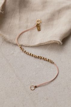 Leo Major Bracelet, blush styled - Abacus Row Handmade Jewelry | Handmade Bracelets Beads, Silk Cord, Delicate Bracelet, Beaded Bracelet, Elf, Beaded Necklace, Bracelet, Gold