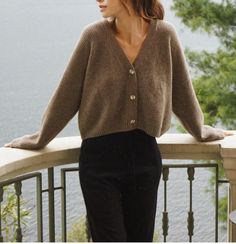 Beachwood Baby Brown Cashmere Cardigan With Buttons, Winter Cashmere Cropped Sweater For Layering, Chic Brown Cardigan For Everyday, Chic Brown Cropped Sweater For Winter, Chic Cashmere Cropped Sweater For Winter, Chic Winter Cropped Cashmere Sweater, Chic Winter Cashmere Cropped Sweater, Brown Cashmere Cardigan For Layering, Brown Cashmere Cardigan For Winter