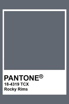 the pantone color is shown in grey