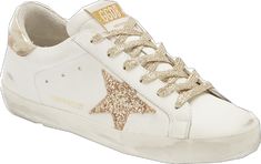 Top Sneakers Women, Golden Glitter, Super Star, Golden Goose, Low Top, Designer Shoes, Top Sneakers, Womens Sneakers, Flash