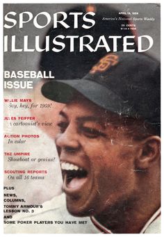 the cover of sports illustrated magazine with baseball player on it's front page and an image of him laughing