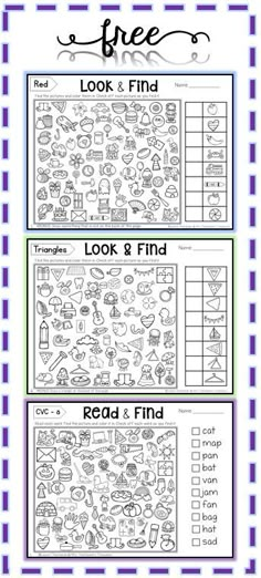 the free printable worksheet for kids to learn how to read and write