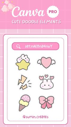 the cute sticker sheet is designed to look like it has different shapes and sizes