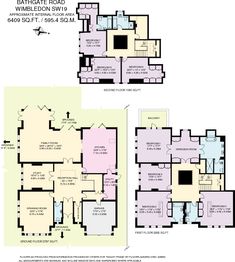 the floor plan for an apartment with two separate rooms and one bedroom on each level