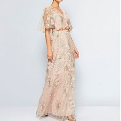 Reposhing This Item I Purchased From @Queenbeee253. The Quality Is Great, But The Color Washed Me Out More Than I Anticipated. Questions? Leave A Comment Below! Bridesmaid Dresses Long Lace, Floral Gown Dress, Boho Mother, Bride Groom Dress, Floral Gown, Beaded Gown