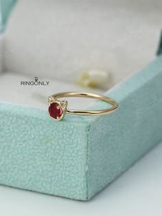 Animal cat ring Ruby ring Unique engagement ring Women Wedding Diamond Jewelry Bridal Anniversary Birthday gift for her Birthstone Matching You may interested the necklace. https://www.etsy.com/au/listing/557251487/ruby-necklace-gold-wedding-cat-necklaces?ref=listings_manager_grid PRODUCT SPECIFICATIONS Handmade item -Metal Type:Yellow Gold,White Gold,Rose Gold,(14K or 18K) Natural Ruby -Size: 4mm Natural Diamond -Carat: about 0.006ct -Color: G-H -Clarity: VS-SI -Cut: VG -Ring Front Size: 5.72mm 14k Gold Emerald Ring For Proposal, Fine Jewelry Emerald Ring For Proposal, Heirloom Style Lab-created Ruby Diamond Ring As Gift, Dainty Round Halo Setting Wedding Ring, Heirloom Style Lab-created Ruby Diamond Ring Gift, Fine Jewelry Solitaire For Wedding, Solitaire Fine Jewelry For Wedding, Solitaire Wedding Jewelry In Fine Style, Dainty Round Emerald Ring For Anniversary