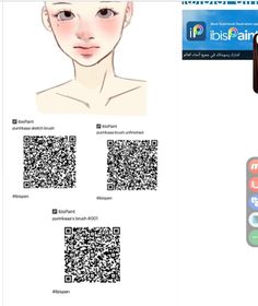 an image of a person's face with qr code on the front and back