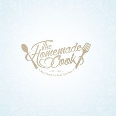 the homemade book logo is shown on a light blue background with white and gold lettering