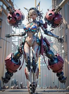 3d Karakter, Cyberpunk Girl, Arte Robot, Alien Concept Art, Cyberpunk Character, Gundam Art, Futuristic Art, Robots Concept, Robot Concept Art