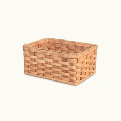 a wooden basket on a white background