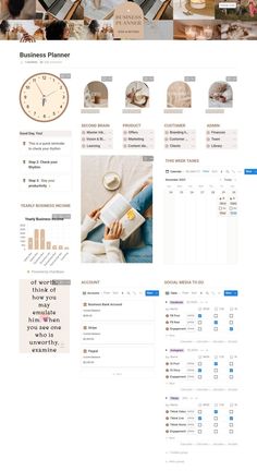 Business Planner Notion Template, Notion Client Dashboard, Project Management bestdigitalplanner #digitalplannertemplate #weeklydigitalplanner Business Notion Template, Notion Tutorial, Notion Business, Notion Inspiration, Study Planner Free, Business Dashboard, Notion Inspo, Notion Ideas, Template Notion