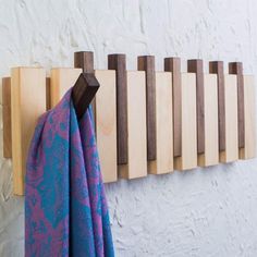 Wall-Mounted Wooden Coat & Hat Rack - Wnkrs Coat And Hat Rack, Wood Hooks, Wood Hanger, Wood Clothes, Porch Wall, Wooden Coat Rack, Wood Hangers, Hat Rack, Clothes Rack