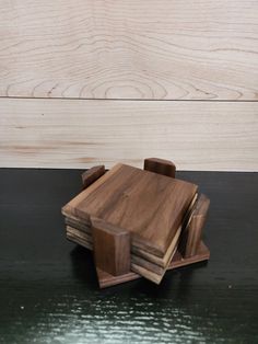 several pieces of wood stacked on top of each other