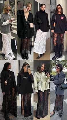 Black And White Outfits, Mode Hippie, Autumn Outfit, Mode Inspiration, White Outfits