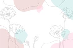 an abstract floral background with pink and blue flowers