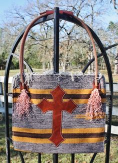 Navajo Handmade Chocolate Brown and Mustard Yellow Tote Purse with Leather Cross Cowgirl Purse, Mohair Cinch, Handbag Ideas, Cowhide Bag, Giddy Up Glamour, Handmade Chocolates