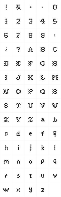 some type of alphabets with different letters and numbers on the bottom right hand side