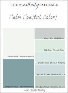 the creativity exchange color scheme for calm coastal colors