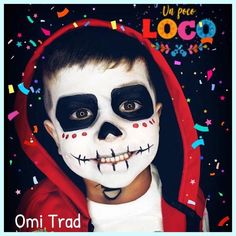 Boy Halloween Makeup, Face Painting Halloween Kids, Sugar Skull Face Paint, Skull Face Paint, Christmas Face Painting, Face Painting Easy, Sugar Skull Makeup