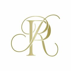 the letter r in gold on a white background