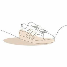 Adidas Superstar Drawing, Shoes Background Design, Sneaker Line Art, Design Shoes Drawing, Adidas Drawing, Adidas Tattoo, Shoe Logo Design, Line Art Projects, Sunset Photography Nature