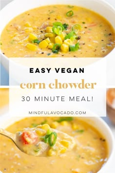 corn chowder is an easy and delicious soup that can be made in less than 30 minutes