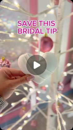 someone is holding an item in their hand with the words save this bridal tip