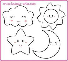 the cut outs are for children to make their own stars and moon faces