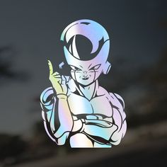 an image of a sticker that is on the side of a car window with a person holding a cell phone