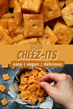 cheez - it's easy, vegan and delicious to make with just 3 ingredients