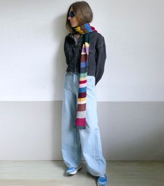 this multicolor striped scarf is knitted from thin high quality cotton yarn , very durable and colorfast, with a bit silky shine,it doesn't curl at the edges, soft, light and skin friendly,  not itchy, can be worn throughout the year, in all season, suitable for men and women, material: 100% cotton scarf on the photo measurements: length: 175cm, 68,89in width: 16cm,6,29in MADE TO ORDER - Please allow approximately 2-3 weeks from order to dispatch. If you want custom dimensions or colors , please Scarf Trends Knit, Long Knitted Scarf, Long Knit Scarf, Crochet Scarf Multicolor, Knitted Striped Scarf, Knit Scarf Striped, Colorful Knit Scarf, Striped Knit Scarf, Colourful Scarf Outfit