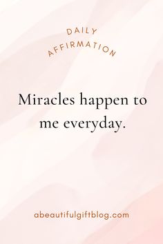 Daily Affirmation 9.22.22 I encourage you to print the affirmations that speak to you and post them on a mirror, at your desk or another place for you to see them frequently. #dailyaffirmations #manifestation #manifest #manifesting #lawofattraction #Affirmation Miracles Happen