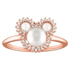 Mickey Mouse Icon Pearl Ring by Rebecca Hook – Rose Gold | Disney Store Mickey Mouse Ring, Mickey Mouse Icon, Signet Ring For Men, Mouse Icon, Signet Ring Men, Disney Jewelry, Ring For Men, Swarovski Pearls, Jewelry Designer