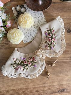 Handmade floral peterpan collars with standart size Peterpan Collar, Fancy Collar, Embellished Collar, Bib Collar, Embroidered Collars, Detachable Collar, Pan Collar, Peter Pan Collar, Peter Pan