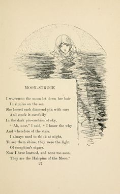 an old book page with a drawing of a woman in the water