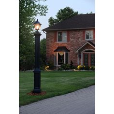 Mayne Signature Black Lamp Post with Mount - Super Arbor Outdoor Lamp Posts, Lamp Posts, Black Lamp, Lamp Post Lights, Post Lighting, New England Style, Rock Island, Solar Lamp, Residential Lighting