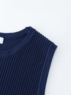 Introducing our Sleeveless Ribbed Crew-Navy, the perfect addition to any wardrobe. It can be paired with our matching cardigan for a complete and versatile look. Teen Skirts, Teen Top, Dressy Tops, Dresses For Teens, Winter Looks, Skirts For Sale, Kids Tops, Winter Collection, Summer Collection