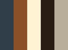 the color palette is brown, black and white