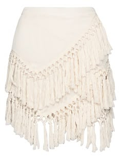 Pixie Market Ibiza Tassel Skirt - Fringe Skirts - $58 Knotted Skirt, Knot Skirt, Tassel Skirt, Feather Skirt, Pixie Market, Macrame Dress, Cream Skirt, Fringe Skirt