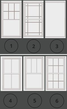 how to draw a window in adobe and photoshopped it with the numbers 1, 2, 3, 4