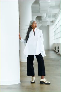 She’s one of the faces of Rihanna’s recent Fenty campaign, but JoAni Johnson’s soaring modelling career only began when she turned 65. However, she is no stranger to defying convention… Joani Johnson, Fenty Campaign, Sunday Attire, Fairytale Characters, Modelling Career, Grey Hair Journey, Grey Hair Inspiration, Silver Foxes, Over 60 Fashion